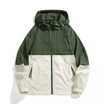 Новая парная солнцезащитная одежда, легкая и дышащая, защитная от ультрафиолета одежда для кожи, куртка с капюшоном, создающая ощущение льда на открытом воздухе S зелёный