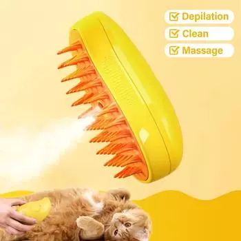Новая паровая и эффективная расческа для ухода за кошками и собаками, подходящая для всех пород. Поддерживает как длинные, так и короткие волосы, включает в себя