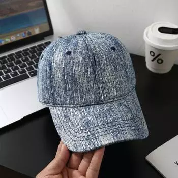 Новая персонализированная бейсболка с дырочками из яркого шелка с постепенным изменением цвета для мужчин и женщин, повседневная кепка в стиле ретро для отдыха на природе M56-58cm чёрный