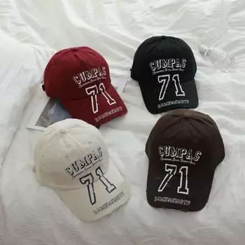 Новая персонализированная цифровая бейсболка с алфавитом, женская модная универсальная кепка с маленьким лицом, мужская модная дырка M56-58cm чёрный