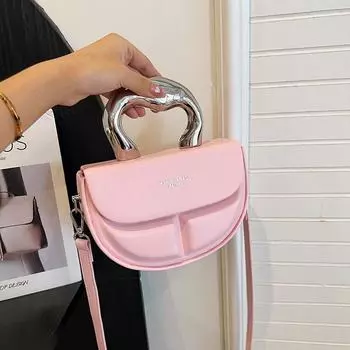 Новая персонализированная сумка с металлической текстурой, женская модная универсальная сумка с тиснеными буквами на одно плечо, маленькая квадратная сумка через плечо чёрный