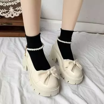 Новая пикантная модная элегантная повседневная женская обувь с круглым носком и квадратным каблуком на толстой подошве, однотонная женская обувь с бантом 35