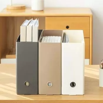 Новая пластиковая коробка для файлов, складная, большой емкости, А4, коробка для хранения, канцелярские принадлежности, складной настольный органайзер белый