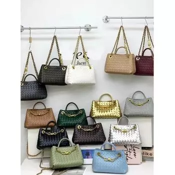 Новая плетеная большая вместительная кожаная сумка через плечо для женщин, сумка с диагональным крестом на одно плечо 25x10x18cm