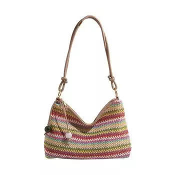 Новая плетеная сумка, модная цветовая гамма. хаки