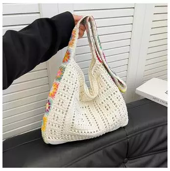 Новая плетеная сумка ретро полая сумка ручной работы сумка через плечо шерстяная сумка женская сумка через плечо сумка для покупок