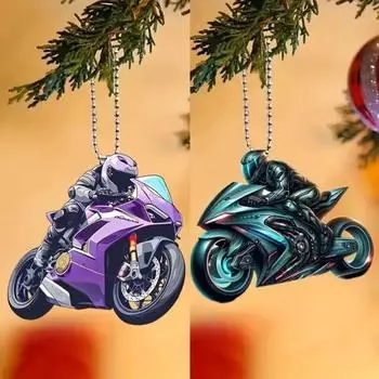 Новая плоская акриловая подвеска для мотоцикла 2D, подвеска для автомобиля, рюкзака, декоративный подарок.