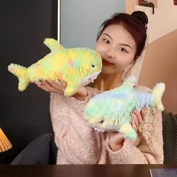 Новая плюшевая игрушка акула Tie Dye кукла акула свадебная машина для метания когтей кукла детский подарок 30cm 0.14kg