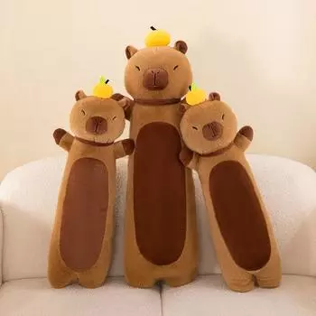 Новая плюшевая игрушка Capi Bala Pillow, креативная кукла Capybara Long, подарок на день рождения 70cm