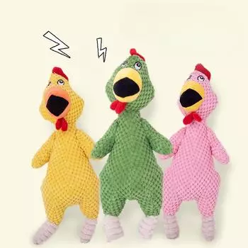Новая плюшевая игрушка для питомца, красочный ананас, кричащий цыпленок, чтобы снять скуку, собака, скрежещущая зубами, жевательная игрушка 35*15cm
