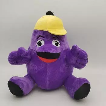 Новая плюшевая игрушка Grimace Shake Yellow Hat Purple Grimace Milkshake Monster