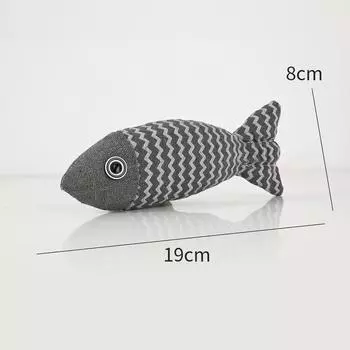 Новая плюшевая игрушка-кошка Pippi Amoy, волнистая рыба с мятой, игрушка для саморазвлечения кошки