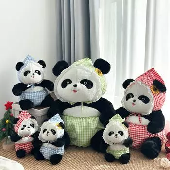 Новая плюшевая игрушка-панда в виде младенца-нагрудника, кукла-периферия в виде гигантской панды в зоопарке, сувенирная тряпичная кукла 22cm