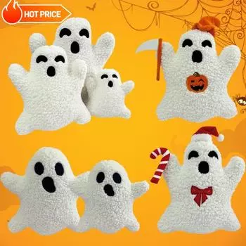 Новая плюшевая игрушка-призрак, подушка для дома на Хэллоуин, украшение для подушки, праздничный подарок as shown in the picture