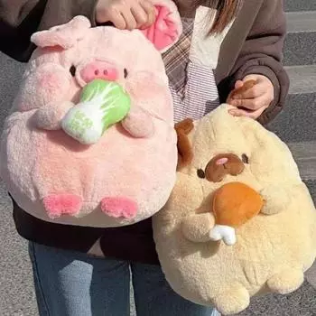 Новая плюшевая кукла 25/35 см, редис, кролик, кукуруза, курица, чучело, нога, собака, капуста, свинья, плюшевая игрушка-свинка 22 cm