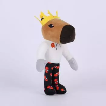 Новая плюшевая кукла AQUISIblox Crown Pufferfish Mouse — популярный хозяин онлайн-игр и окружающие плюшевые куклы 28cm0.1kg коричневый