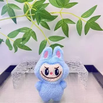 Новая плюшевая кукла Лабубу, кукла-подвеска Лабубу, кукла-подвеска Bubble Mart, брелок синий