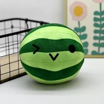 Новая плюшевая кукла Suika Game Fruit Game Blink Watermelon Plush Doll