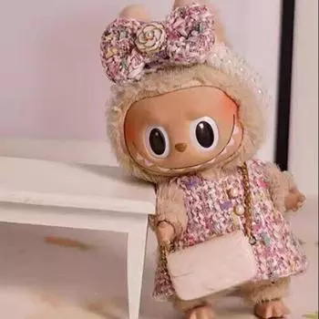 Новая плюшевая одежда для куклы Платье в этническом стиле + Головной убор (Нет игрушек, обуви и сумки)