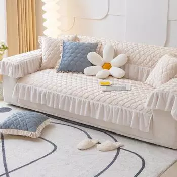 Новая плюшевая подушка для дивана, простая современная универсальная нескользящая подушка на четыре сезона, тканевое полотенце, зимнее 70x70