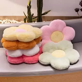 Новая плюшевая подушка Ins Flower для домашнего дивана, мягкая подушка для сиденья в виде ромашки в офисе 45*45cm
