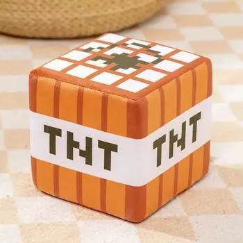 Новая плюшевая подушка TNT, игрушка-куб, бомба, брелок, кулон, мягкие плюшевые игрушки, подарки на Рождество, день рождения для детей жженая сиена