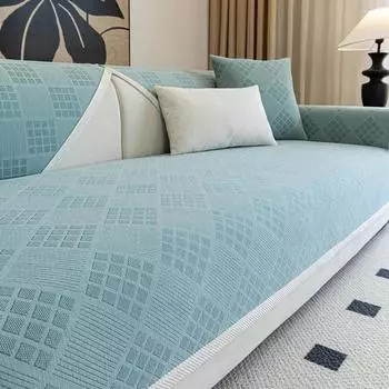 Новая подушка для дивана Четыре сезона Универсальная Нескользящая подушка Шенилл Подлокотник Полотенце Защита от царапин кошек Чехол на диван Чехол Ткань 70x70cm