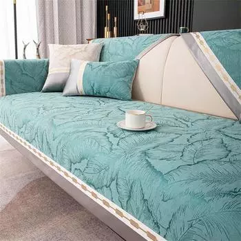 Новая подушка для дивана Four Seasons Universal Simple Modern Подушка Нескользящая Чехол для дивана из шенилла Осенне-зимний чехол Тканевое полотенце 70x70cm