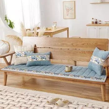 Новая подушка для дивана из цельного дерева в китайском стиле, высококачественные четырехсезонные универсальные нескользящие фиксированные подушки для сиденья из синели из палисандра 50*50cm
