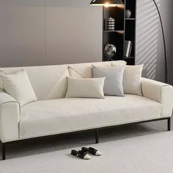 Новая подушка для дивана из шенилла, устойчивая к царапинам и водонепроницаемая подушка для сиденья, универсальная для всех сезонов, серый нескользящий чехол из ткани 70*70cm