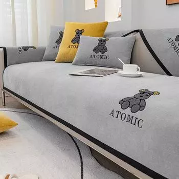 Новая подушка для дивана из синели, универсальная всесезонная нескользящая подушка, чехол для дивана, полностью покрытый тканевым полотенцем 70*70cm