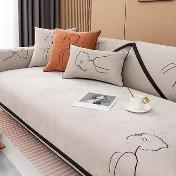 Новая подушка для дивана из синели, универсальный нескользящий чехол для подушки на все времена года, легкий роскошный и высококачественный чехол для дивана 70*70cm