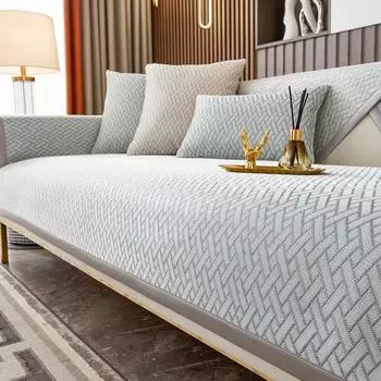 Новая подушка для дивана, летняя нескользящая подушка для сиденья, летняя летняя ледяная шелковая высококачественная доступная роскошная кожаная ткань для чехла на диван 70*70cm