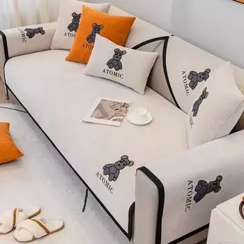 Новая подушка для дивана на все времена года, нескользящая подушка, кожаный чехол для дивана, простая подушка, чехол из синели, тканевое полотенце 70*70