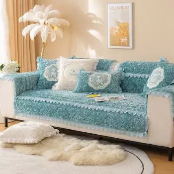 Новая подушка для дивана, плюшевая наволочка, розовая бархатная подушка для дивана, плюшевая зимняя новая утолщенная нескользящая подушка 70x70