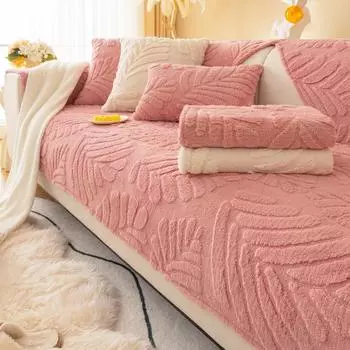 Новая подушка для дивана, зимняя плюшевая нескользящая подушка, чехол для дивана, универсальный универсальный чехол на четыре сезона, универсальная ткань 70*70cm