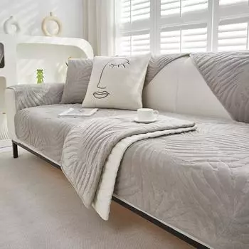 Новая подушка для дивана, зимняя плюшевая подушка для дивана, пасторальный стиль, нескользящее полотенце для дивана, полотенце для спинки, чехол для дивана, тканевая подушка 70x70