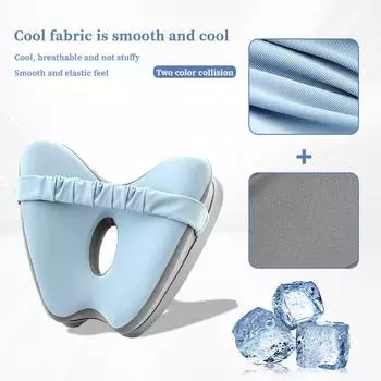 Новая подушка для ног в форме бабочки из пены с эффектом памяти, эргономичный дизайн, облегчение боли в пояснице, бедре, коленях, для взрослых жёлтый