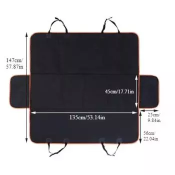 Новая подушка для питомца в машину, съемная водонепроницаемая подушка для питомца в машину, толстая задняя подушка для собаки в машину, противоскользящая и грязенепроницаемая подушка для питомца в машину 137x147cm чёрный