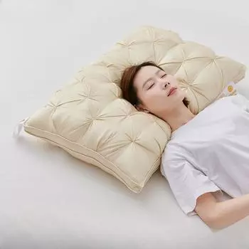 Новая подушка для шеи из 100% хлопка 60-качества для дома, сердцевина подушки не сминается, помогая спать, предназначена для всей головы 48*74cm