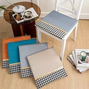 Новая подушка для стула, водонепроницаемая, нескользящая, летняя, дышащая, подушка для стола, тонкая часть подушки для табурета для школьников 40x40cm светло-серый