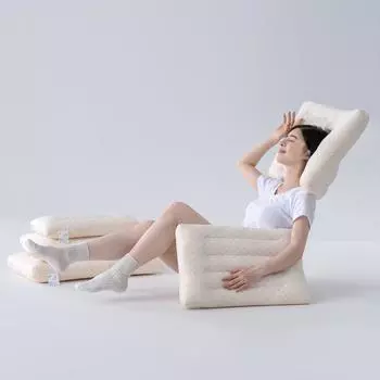 Новая подушка для защиты шеи из полиэфирного волокна и хлопка 3D, 1 шт., легкая, дышащая, мягкая и удобная 30x50cm чёрный