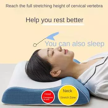 Новая подушка из натурального тайского латекса, съемная и моющаяся, для домашнего использования, для вытяжения шеи 40x60x8CM