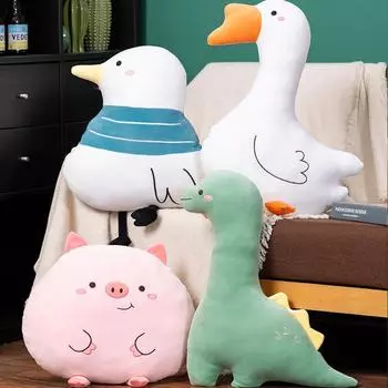 Новая подушка Pique Family Animal, мягкая и милая, теплая, для дома, плюшевая игрушка в виде маленького животного 45cm