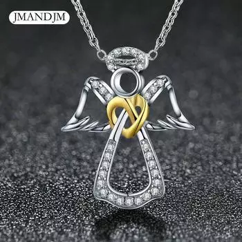 Новая подвеска из нержавеющей стали «Крылья ангела любви», бриллиантовое ожерелье «Крылья ангела», женские украшения