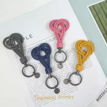 Новая подвеска в виде сумки из овчины, брелок для ключей от машины, парный брелок для ключей из кожи, высококачественный подарочный кулон