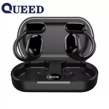 Новая подвесная Bluetooth-гарнитура ушного типа не входит в ухо, беспроводные спортивные наушники с открытой костной проводимостью чёрный