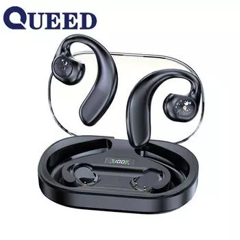 Новая подвесная Bluetooth-гарнитура ушного типа не вводится в ухо. Беспроводная длинная длинная гарнитура. Недостатки гарнитуры. чёрный