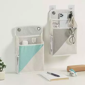 Новая подвесная сумка для хранения артефактов в общежитии, настенная тканевая настольная сумка для хранения розовый