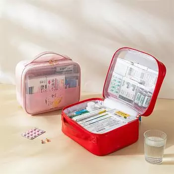 Новая полупрозрачная медицинская сумка большой емкости, водонепроницаемая сумка для оказания первой помощи, дорожная портативная медицинская сумка из ПВХ, сумка для хранения лекарств S